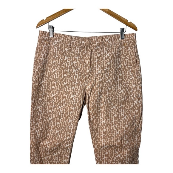 Anthropologie The Wanderer Leopard Print Cropped Pants Chic Women Size 31 - Picture 3 of 9